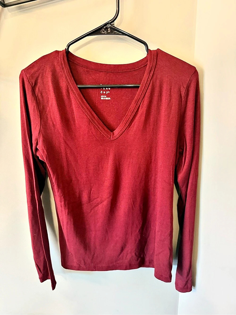 a new day V-Neck Long Sleeve Top
